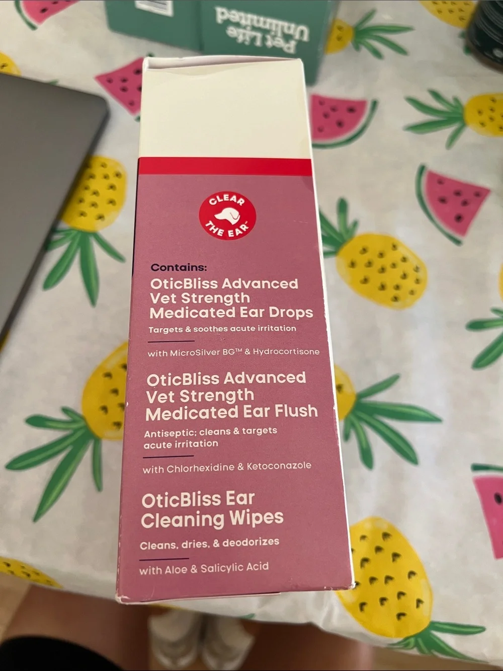 OticBliss Medicated Ear Care Kit for Dogs — Pink